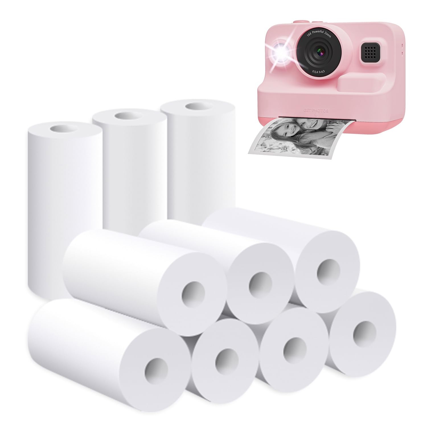 Printing Paper, Printing Camera Refill Thermal Paper 10 Rolls, BPA Free, BLL2...