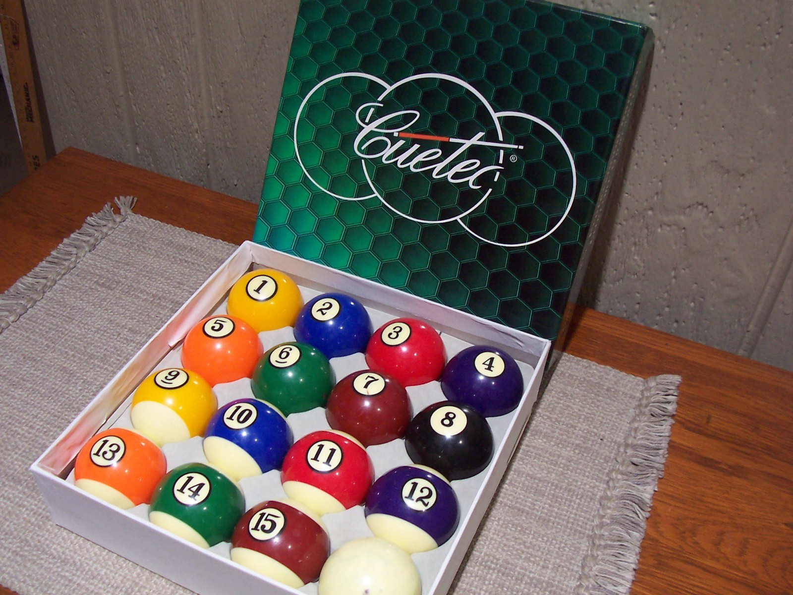 Cuetec 2 1/4" Professional Billiards Ball Set With Box