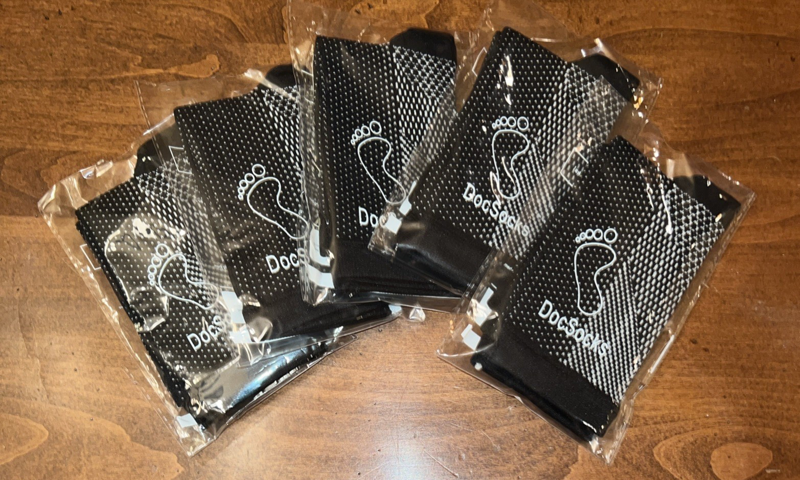 Doc Socks - Open Toe - Compression Socks  - 5 Pair - Black - One Size Fits All