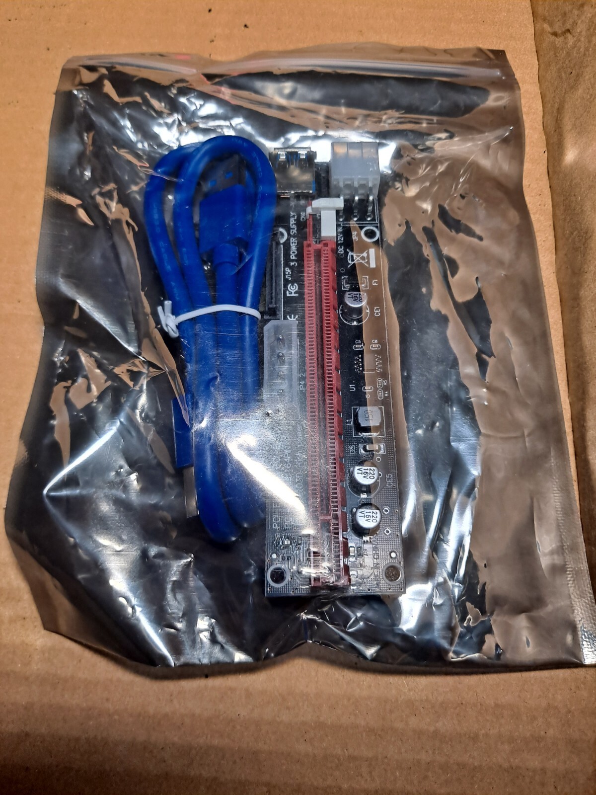 PCI-E 1x to 16x Powered USB3.0 GPU Riser Extender Adapter Card Board Cable