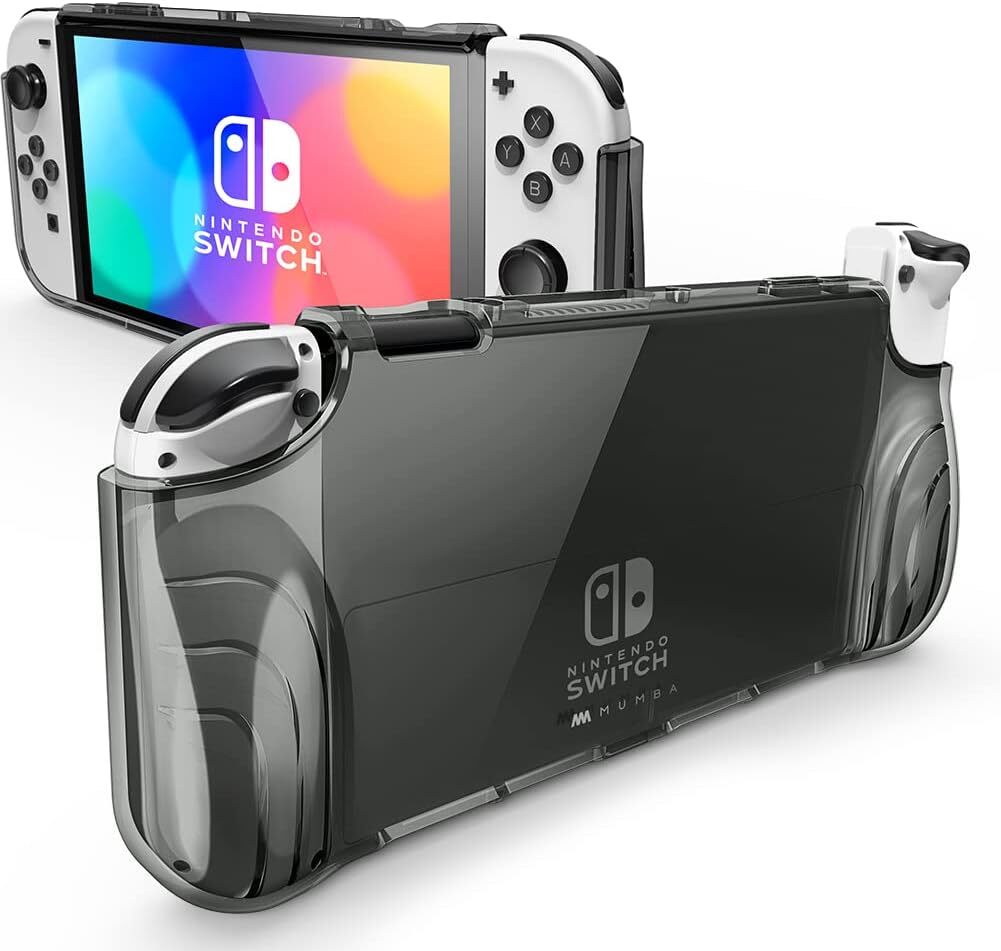 For Nintendo Switch or OLED or Lite Grip Case Hard Shell Protective Cover BLACK