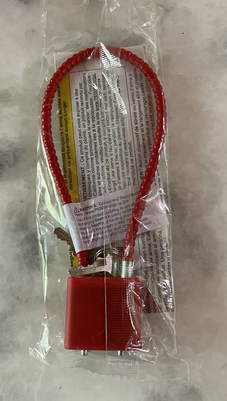 Gun Lock - Multi Model - Red - Factory OEM - S&W, Glock, Sig, Ruger