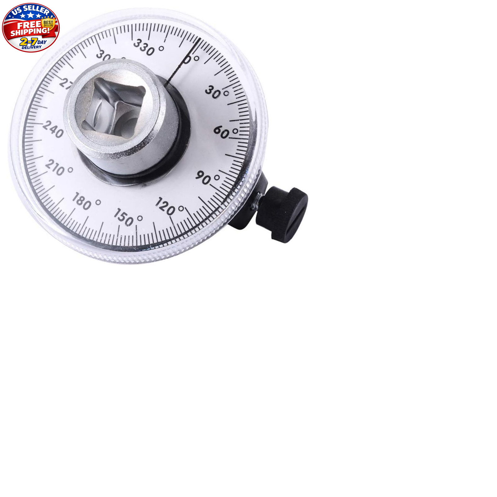 1/2 Inch Torque Wrench Angle Gauge Tool, Adjustable 360 Degree Drive Torque
