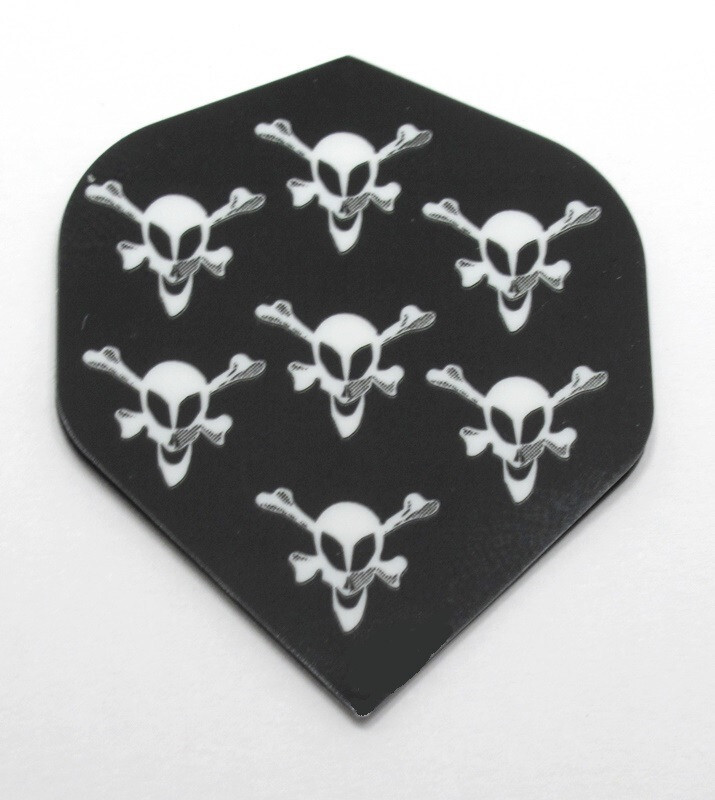 FREAKY GHOST SKULLS Standard Dart Flights 5 sets (15 flights) - 75 Micron tracke