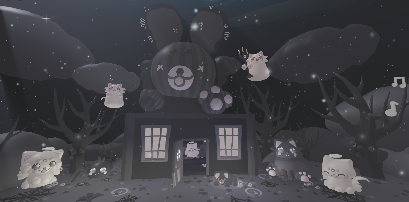 Glitch Build⭐Preppy💗Detailed Halloween Ghost👻 Cats🧁 House Home Adopt From me