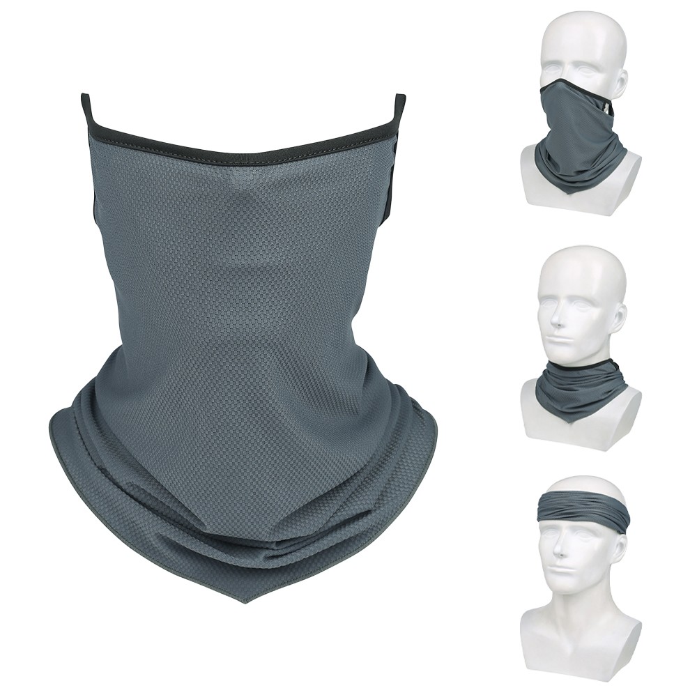 Unisex Non Slip Headwear Neck Gaiter with Ear Loops Neck Covers Breathable Mask