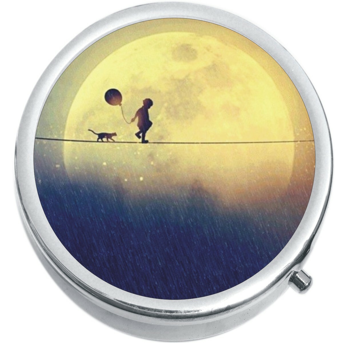 Moon Walk The Line Medicine Vitamin Pill Box