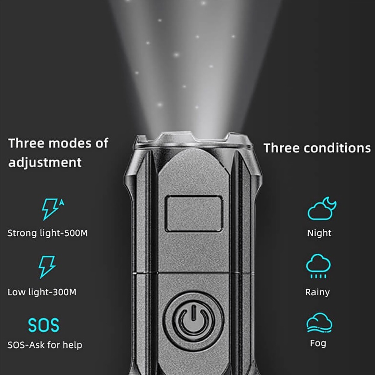 2 Pack Super-Bright LED Tactical Military LED Flashlight Torch 3 Modes Zoomable