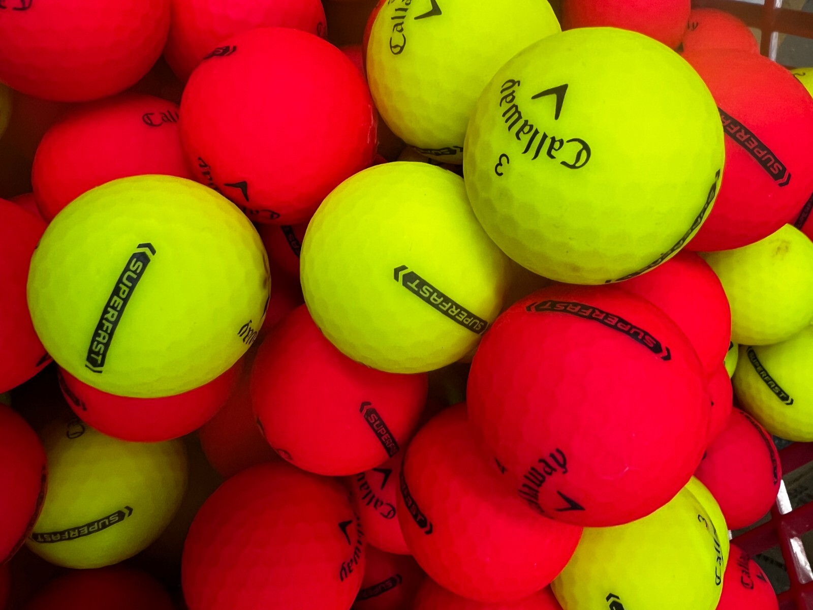 4 Dozen Premium AAA Superfast Colored/ Matte Finish Callaway Used Golf Balls