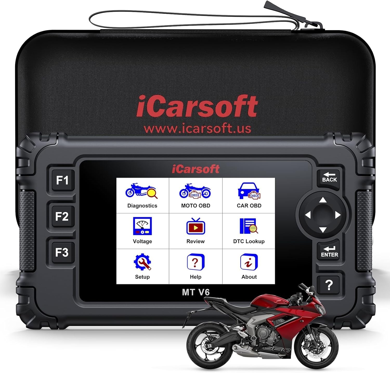 Triumph Motorcycle Diagnostic Tool iCarsoft MT V6 OBD2 Scanner Code Reader UK