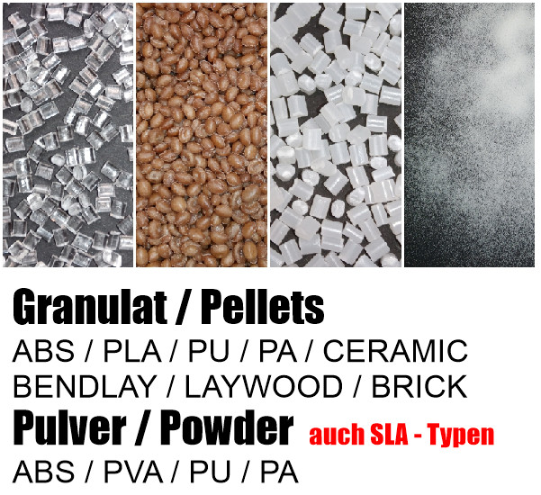 3d Granules Pellets Powder Filament Granules 1KG ABS PVA PU PA Ceramic Laywood