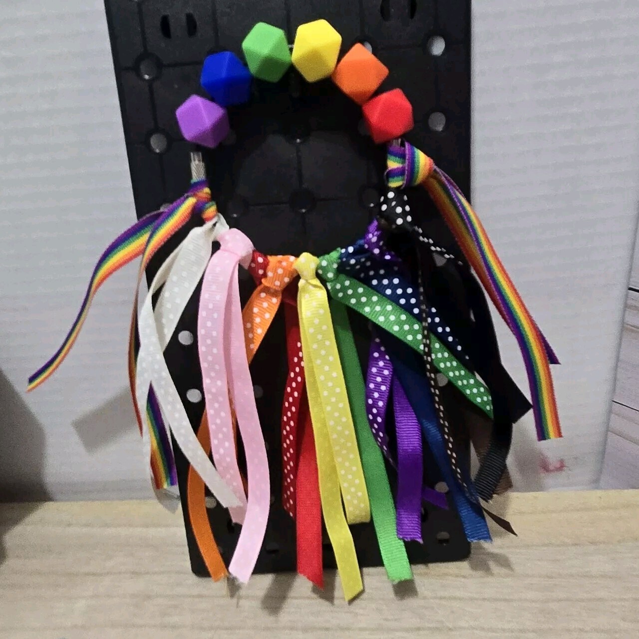 Colorful Rainbow Bag Charm Ribbon  Purse Decoration Ornament Pride