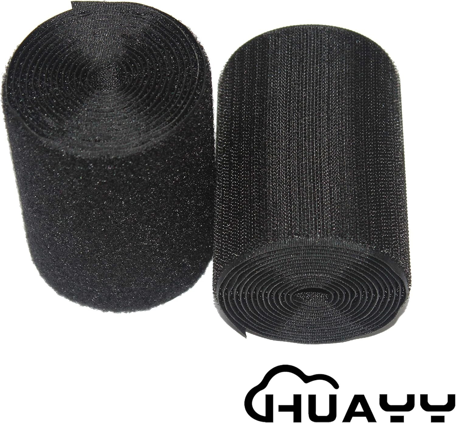 Durable 4in x 2yd Sew-On Hook and Loop Nylon Strips - Versatile & Soft
