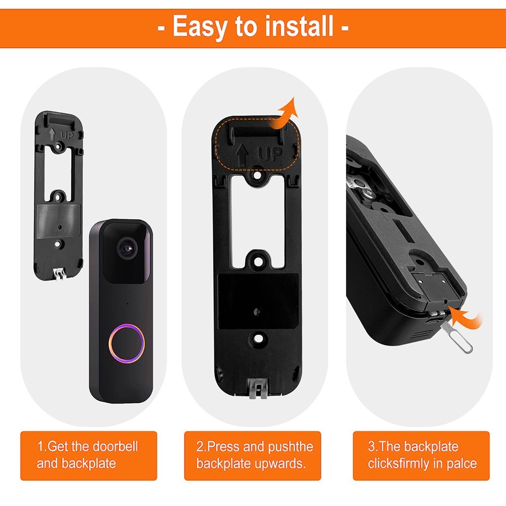 Secure For Blink Doorbell Backplate Designed for Stability and Theft Deterrence