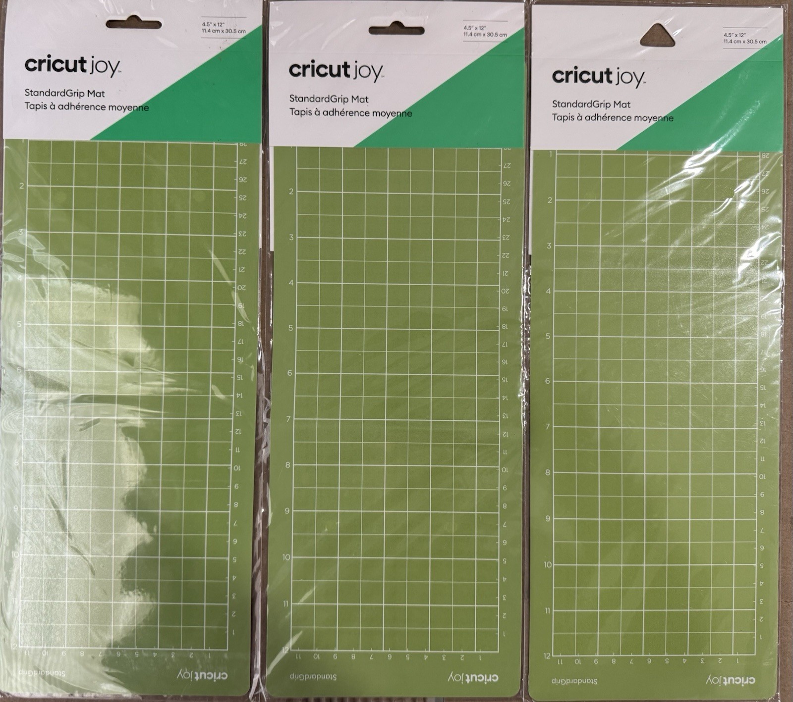 Cricut Joy StandardGrip Standard Grip Green Mat 4.5 x 12". New sealed. Lot of 3