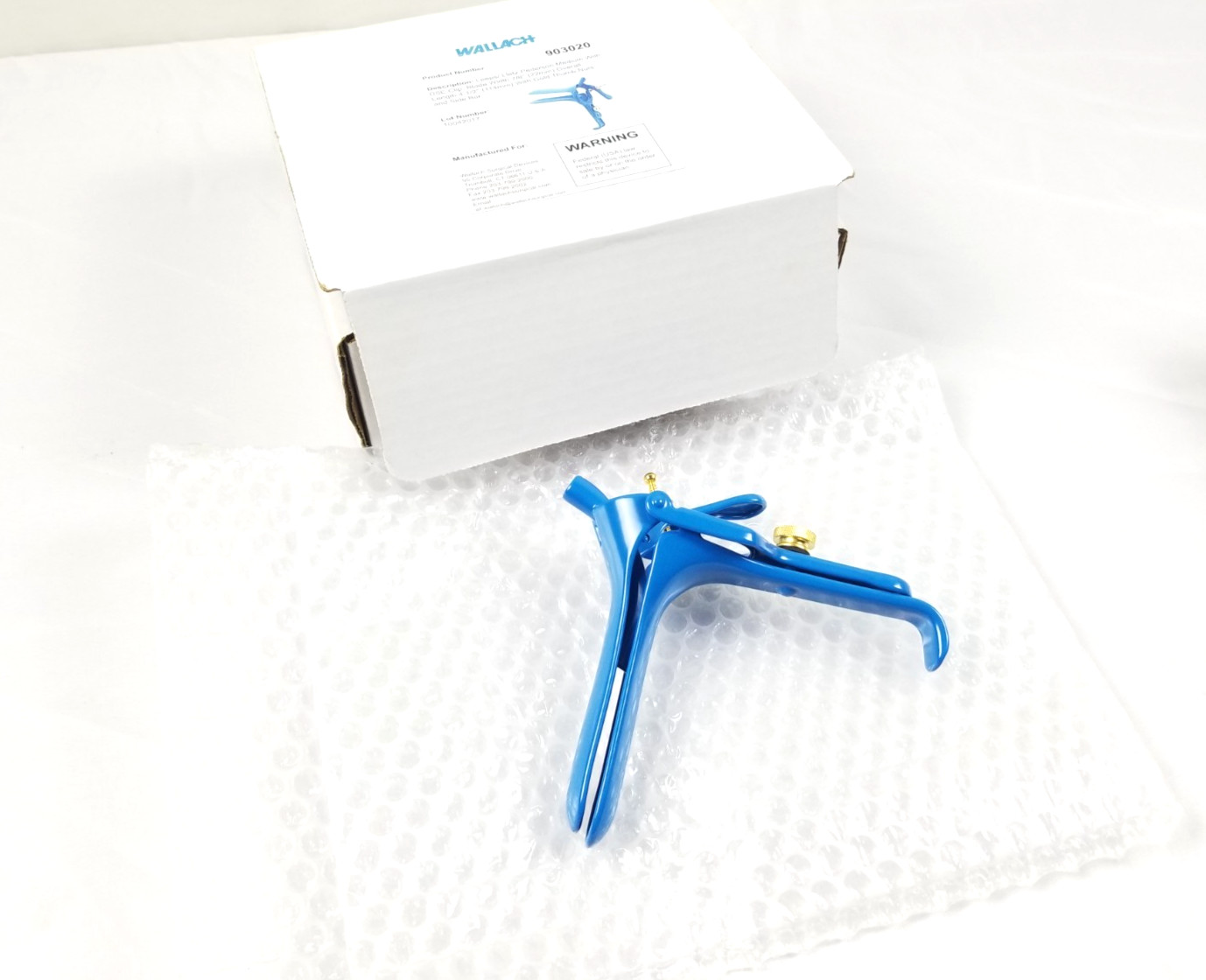 Wallach Blue Coated Graves Vaginal Speculum 7/8" (22mm)
