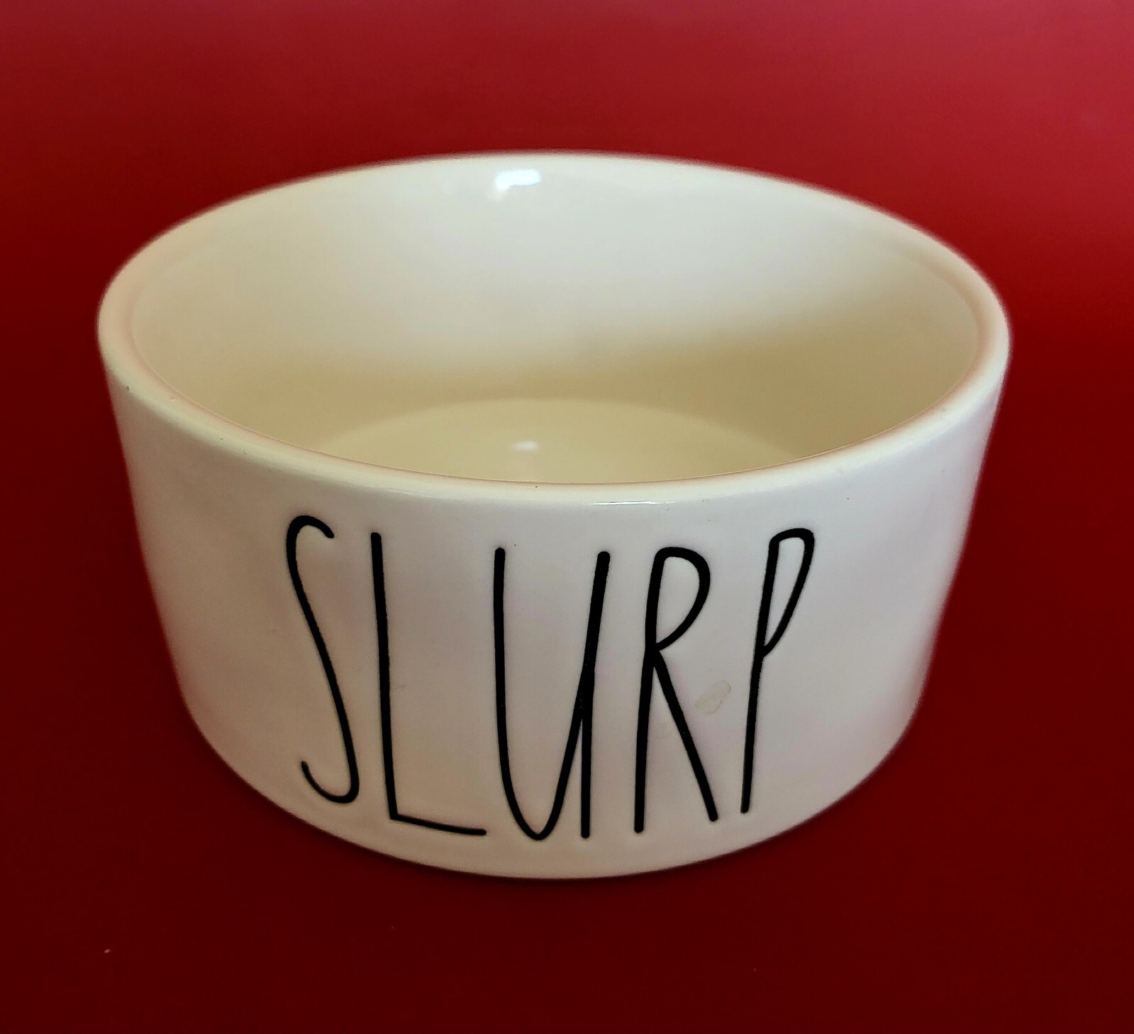 Rae Dunn Artisan Pet Bowl, 6" Diameter, 2.75" Deep.  Ceramic Engraved