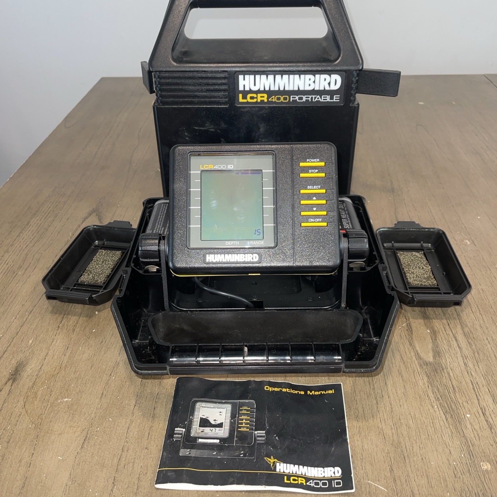Hummingbird LCR400 Portable Kayak Fish Finder Works No Transponder