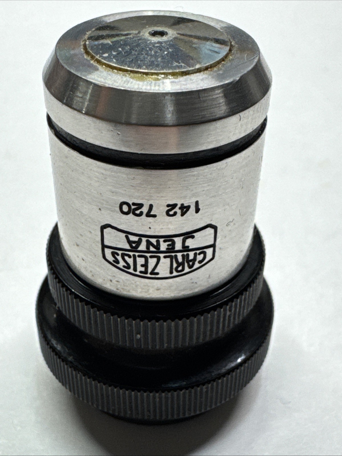 ANTIQUE CARL ZEISS JENA OBJECTIVE HI 90X MICROSCOPE PART LENS