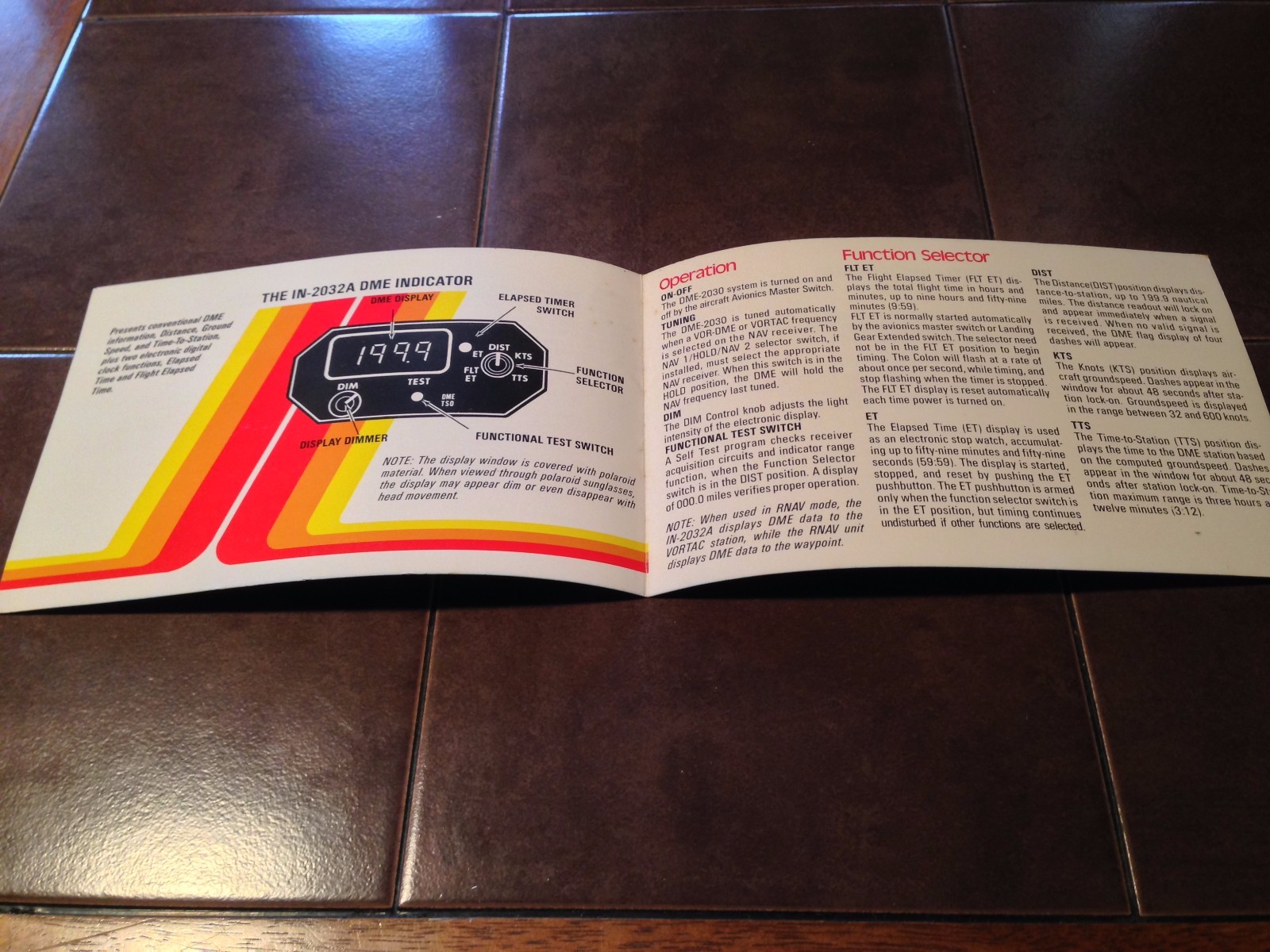 Bendix BX-2000, DME-2030 Pilot's Guide