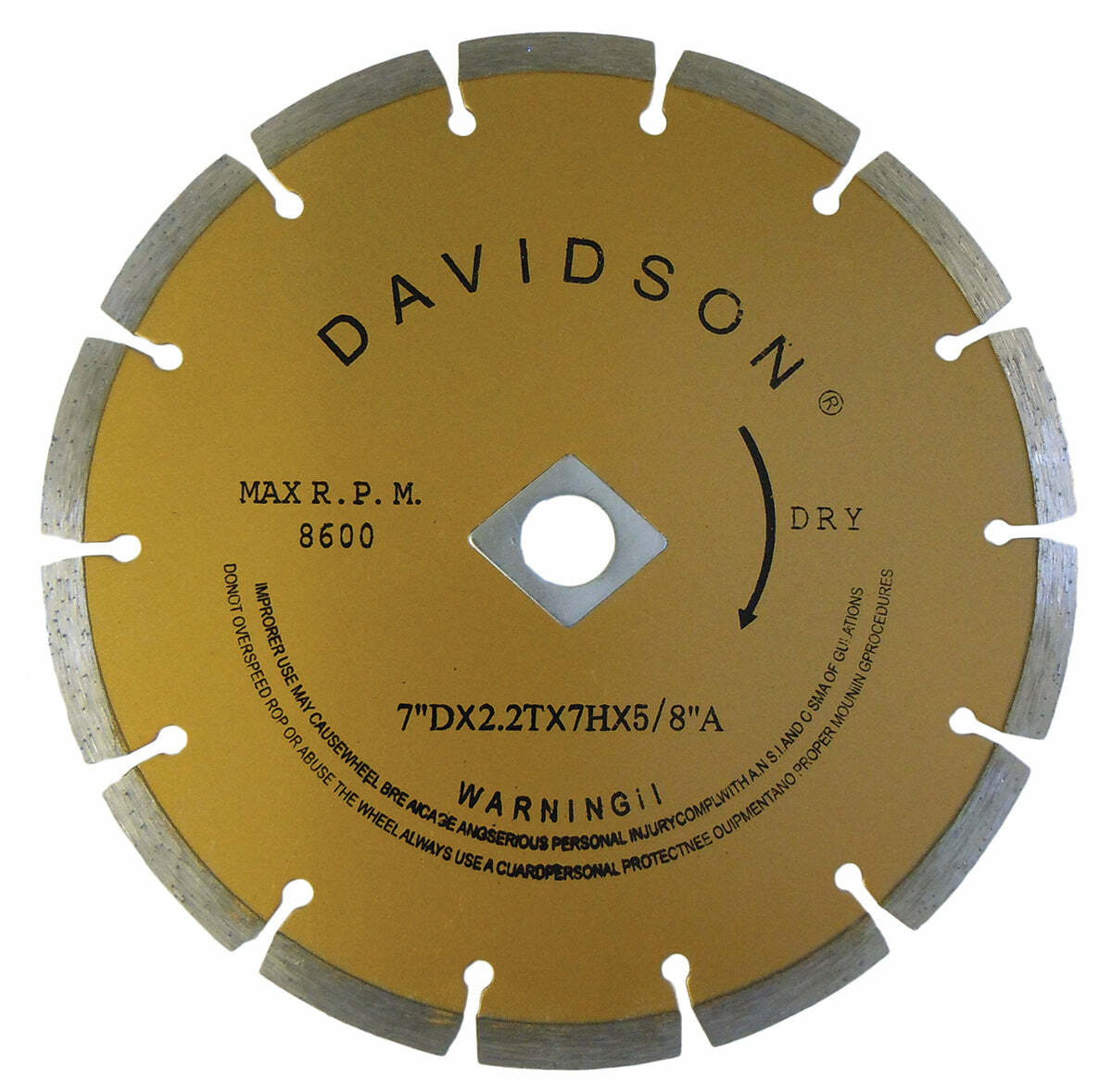 7" Dry Cutting Diamond Saw Blade