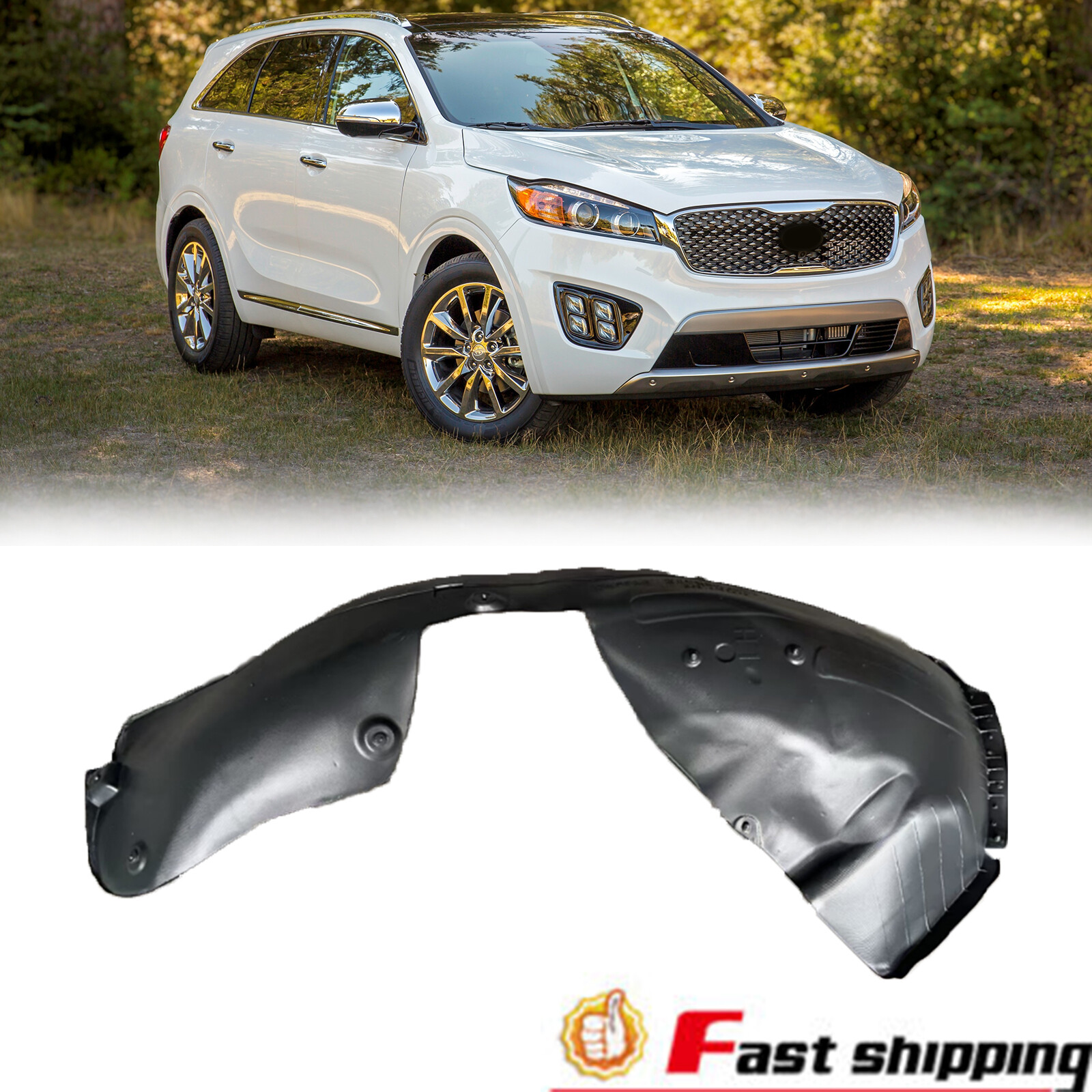 For 2016 2017 2018 Kia Sorento Right Passenger Side Inner Fender Liner Front