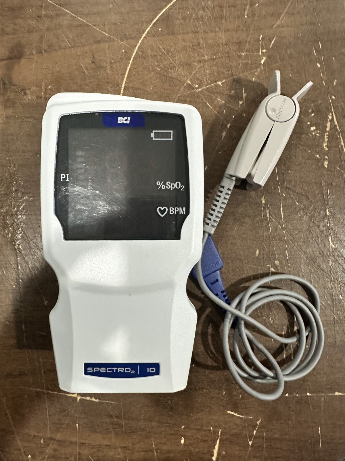 BCI Spectro2 SpO2 w/ Adult Finger Clip Sensor Probe Tested Working New Batteries