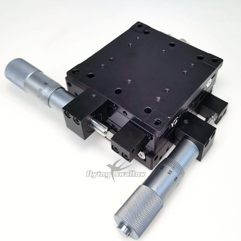 XY Micrometer Fine Tuning Platform Manual Tuning Roller Linear Stage 80*80*40mm