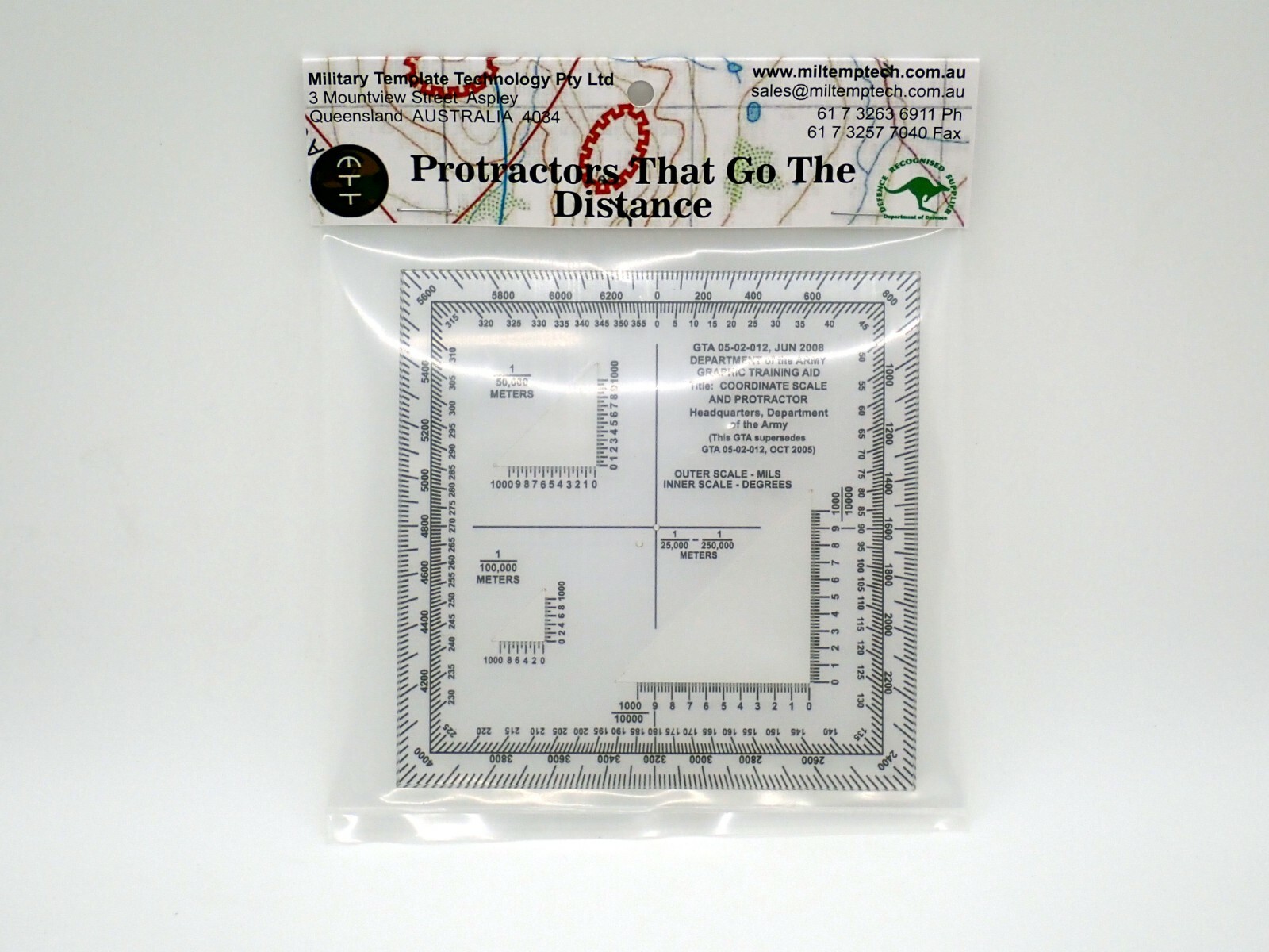 Coordinate Scale and Protractor - GTA 05-02-012 Jun 2008