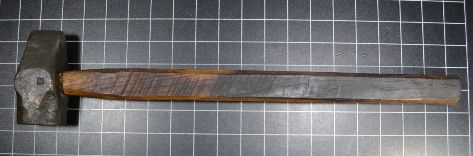 BLACKSMITH STRAIGHT PEIN HAMMER - HEFTY - WELL MADE - MAKER MARK UNKNOWN TO ME