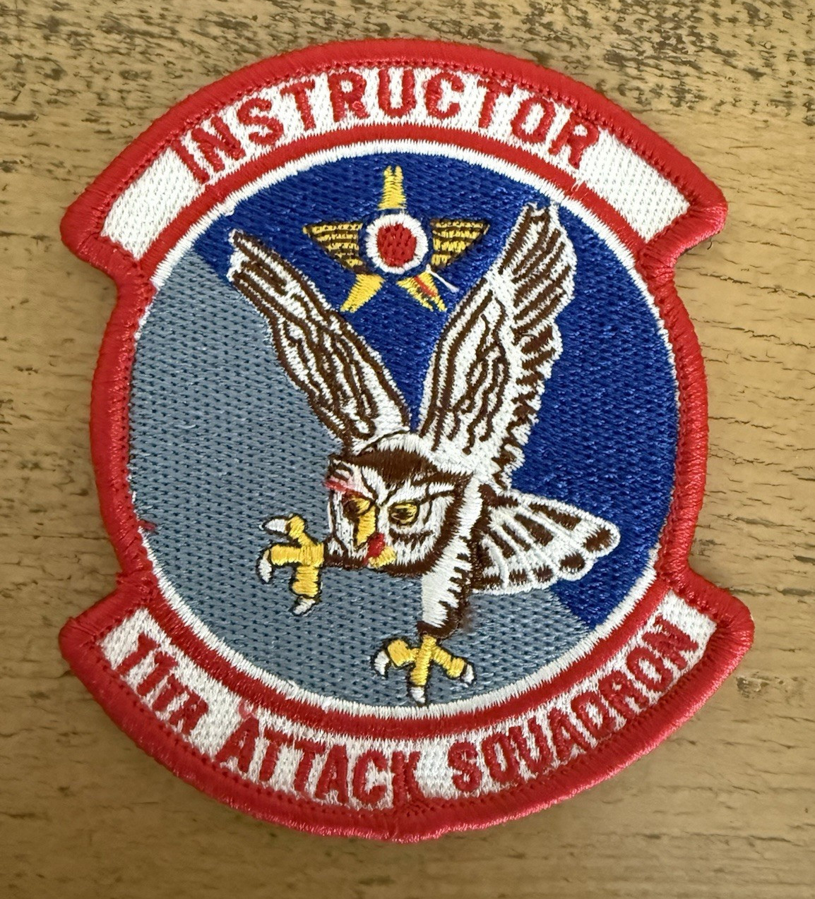 11th Attack Squadron Instructor Patch Hook And Loop Air Force