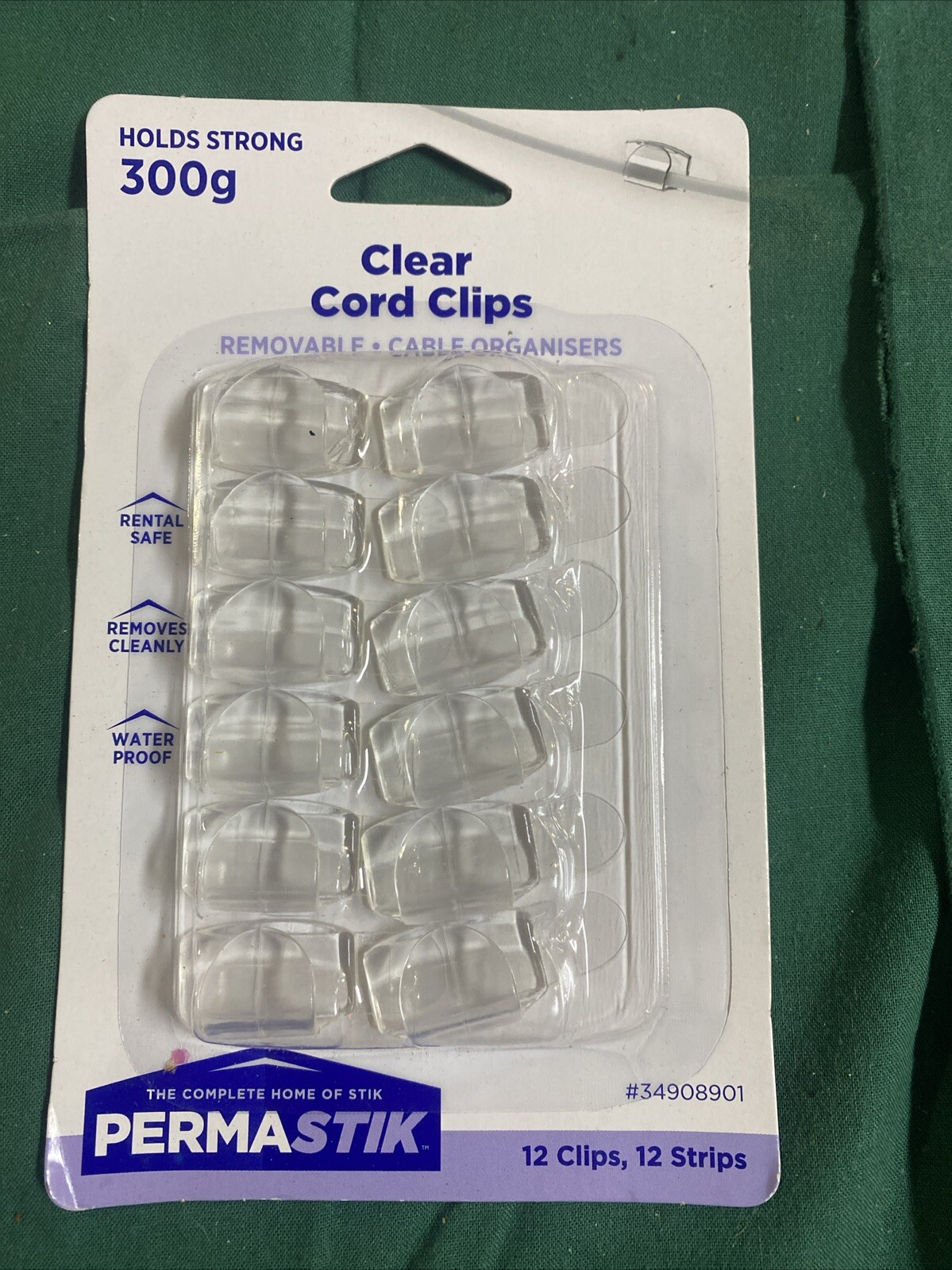 Clear Cord Clips 12ct Waterproof -new In Package. hoildays Lights Box 11