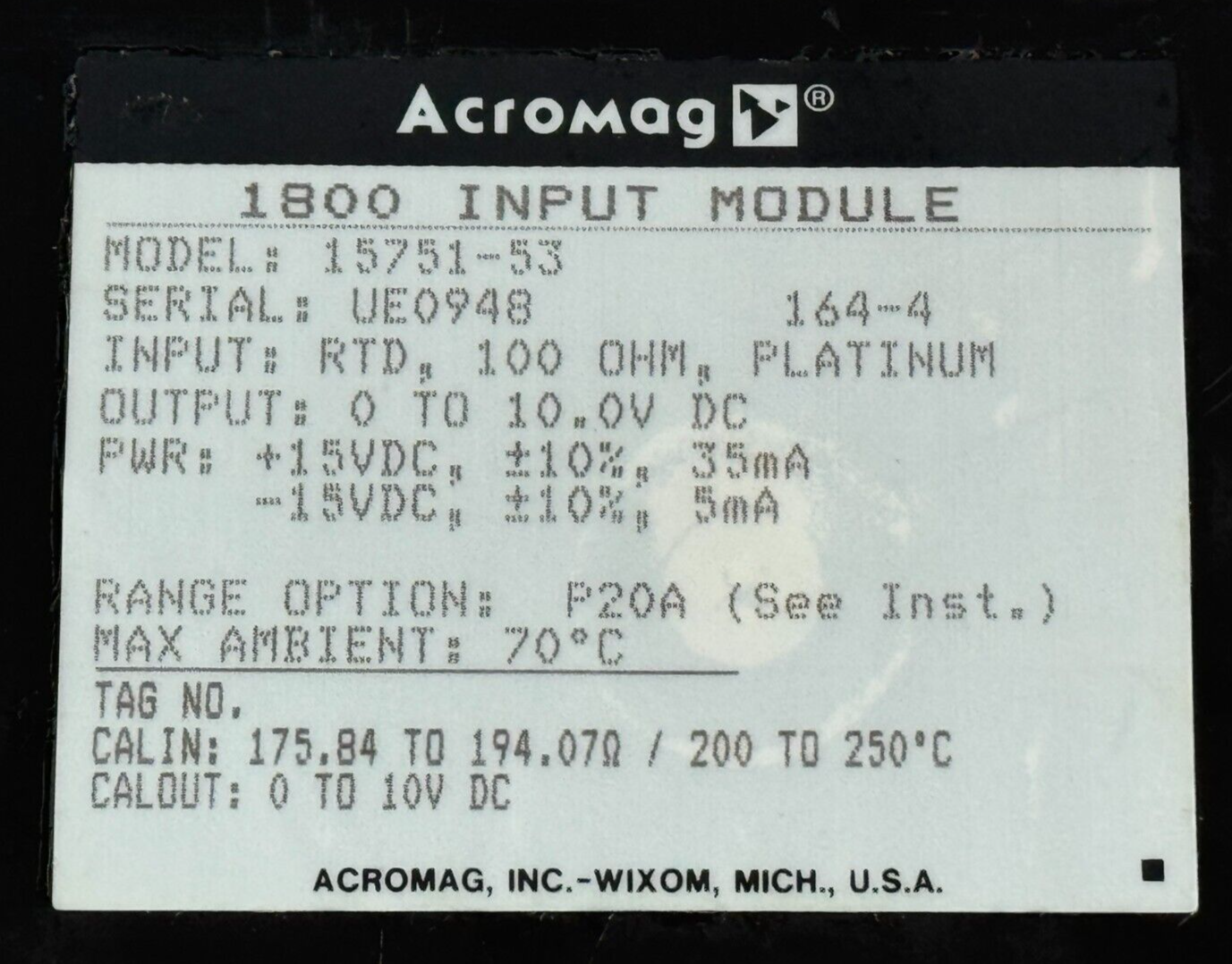 NEW Acromag 15751-53 Input Module