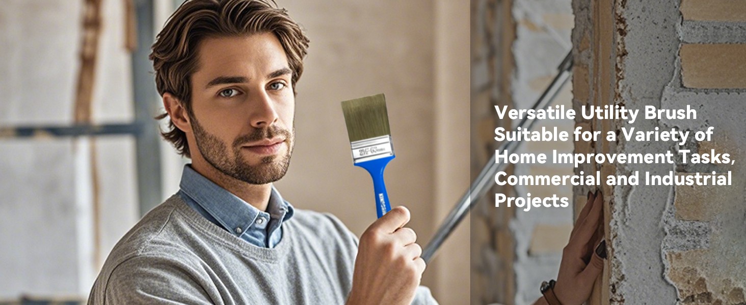 King Origin Versatile Paint Brush Set, 3 Pack, 2 Inch Paint Brushes, Small Paint