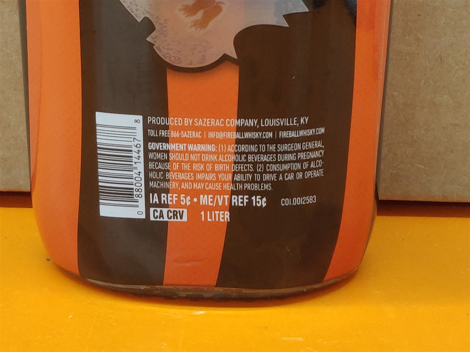 ⭐️⭐️⭐️⭐️⭐️ EMPTY 1L 'Who Dey' Lim Edition Fireball NFL Cincinnati Bengals Bottle