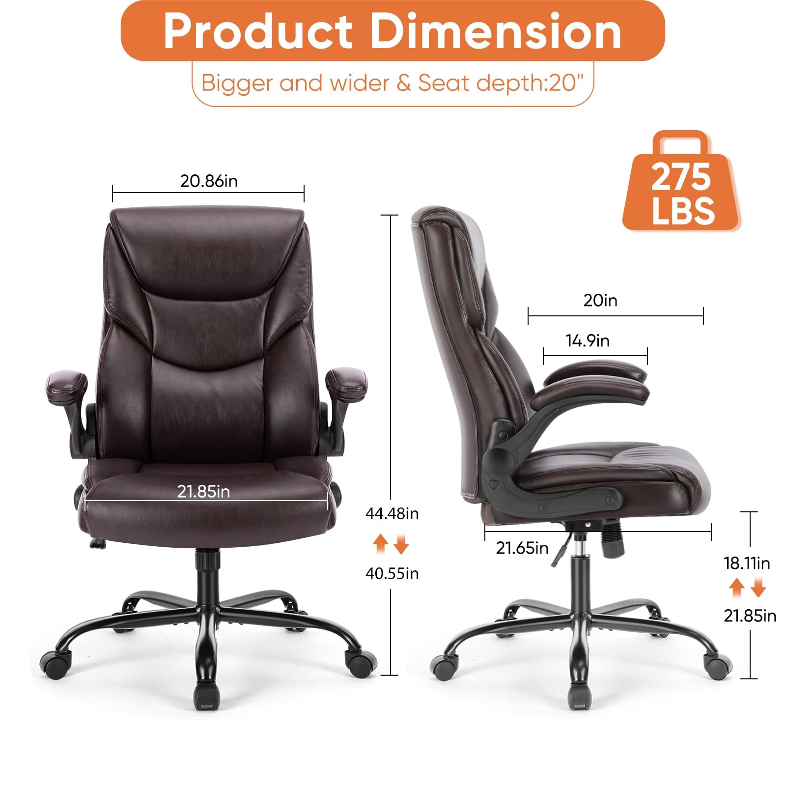 Sweetcrispy Computer Gaming Chair, Ergonomic High Back Heavy Duty Task Desk Offi