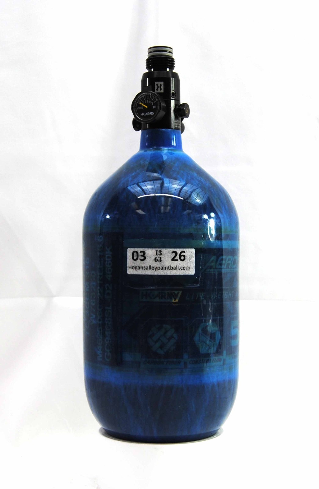 Used HK Army Paintball 68ci/4500psi HPA Compressed Air Tank Dark Blue 03/26 Date
