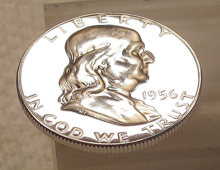 1956 Gem  Proof  Franklin  EYE CANDY " Blazing  Original  Luster "  #227 - 1