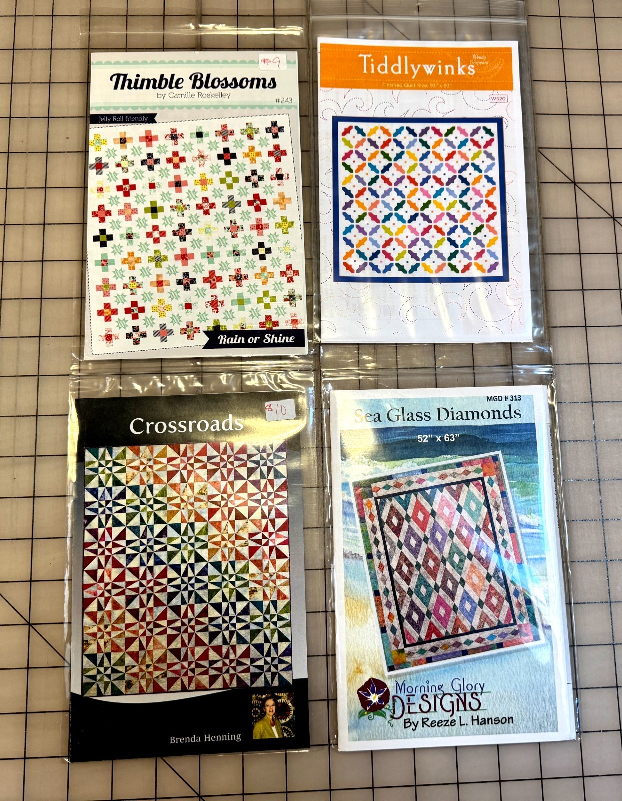 Bundle of 4 quilt patterns from our closed shop
