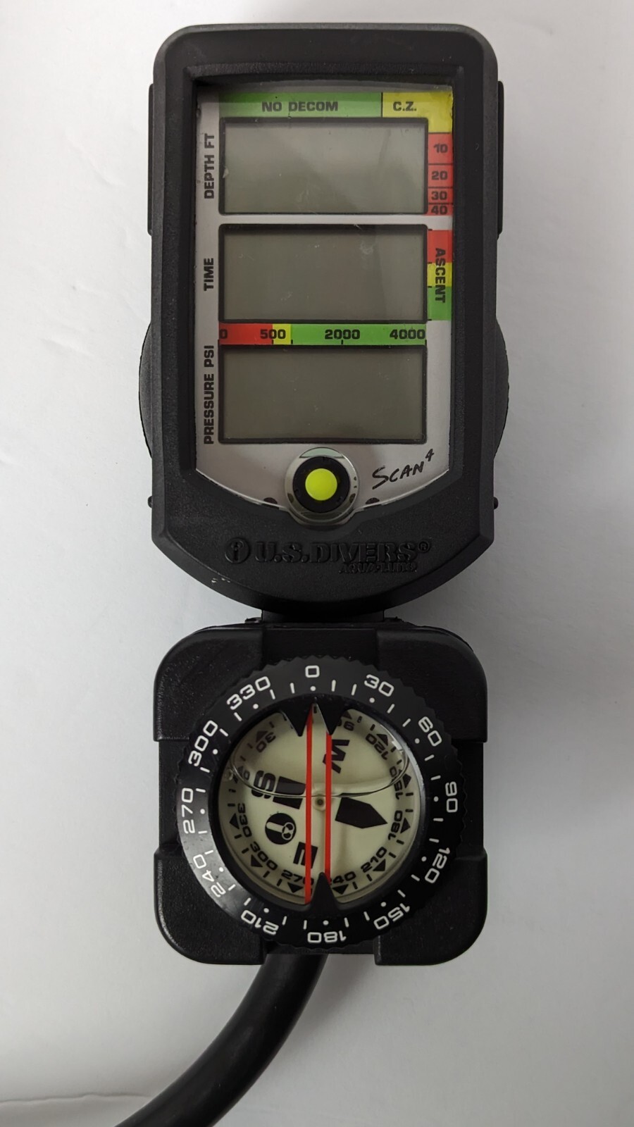 US Divers Aqua-Lung Dive Computer Compass PSI Gauge Regulator Scuba Diving
