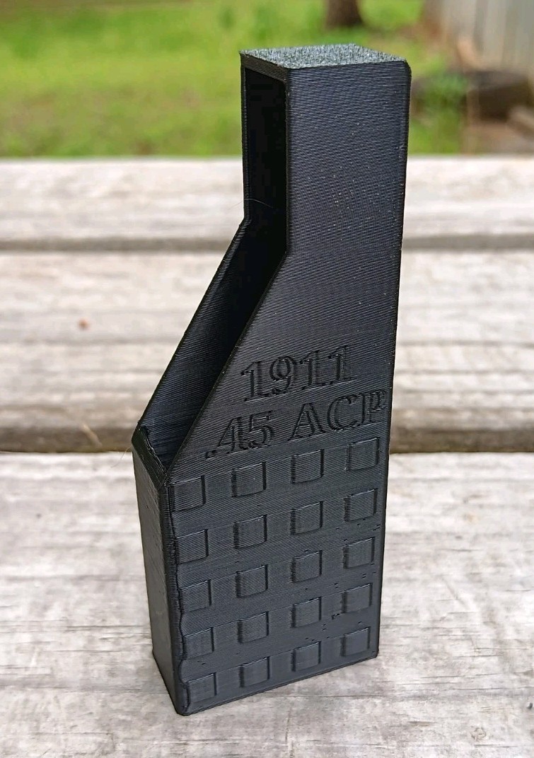 1911 .45 ACP Single Stack Speed Loader/Finger Saver For Magazine - Black