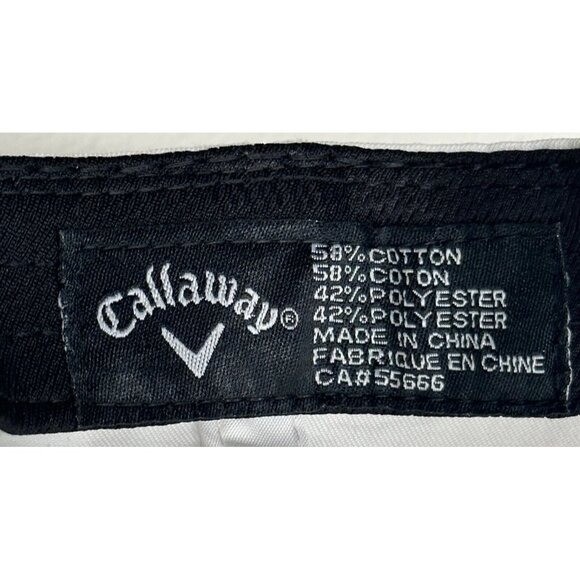 Callaway Golf Hat White Baseball Cap Adjustable Hook Loop Embroidered Logo