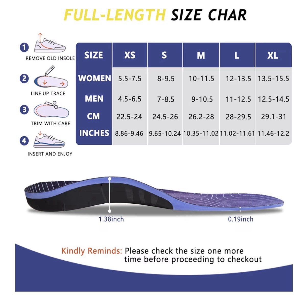 TYMTEEC Extra Support Professional Advanced Insoles Large For All Show Types