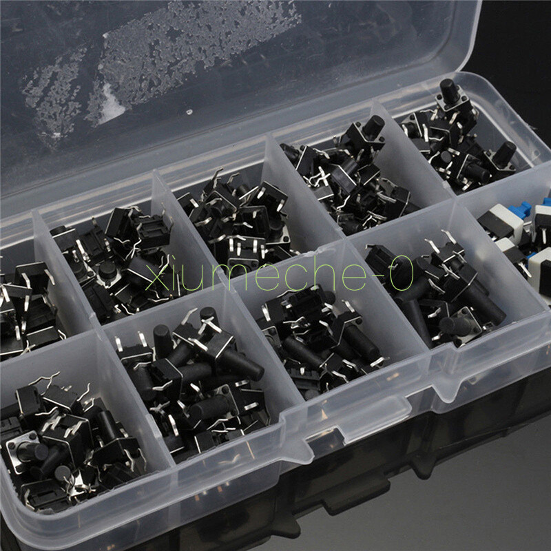 180Pcs NEW 10 Values Tactile Push Button Switch Micro Momentary Tact Assorted