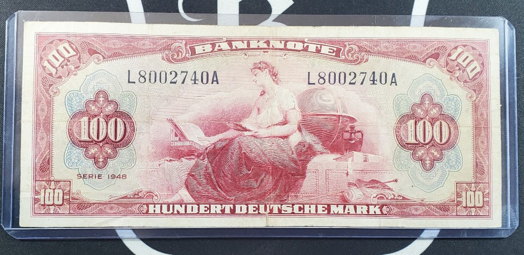 **RARE** "L" Federal Republic of Germany 100 Mark Banknote (P-8)