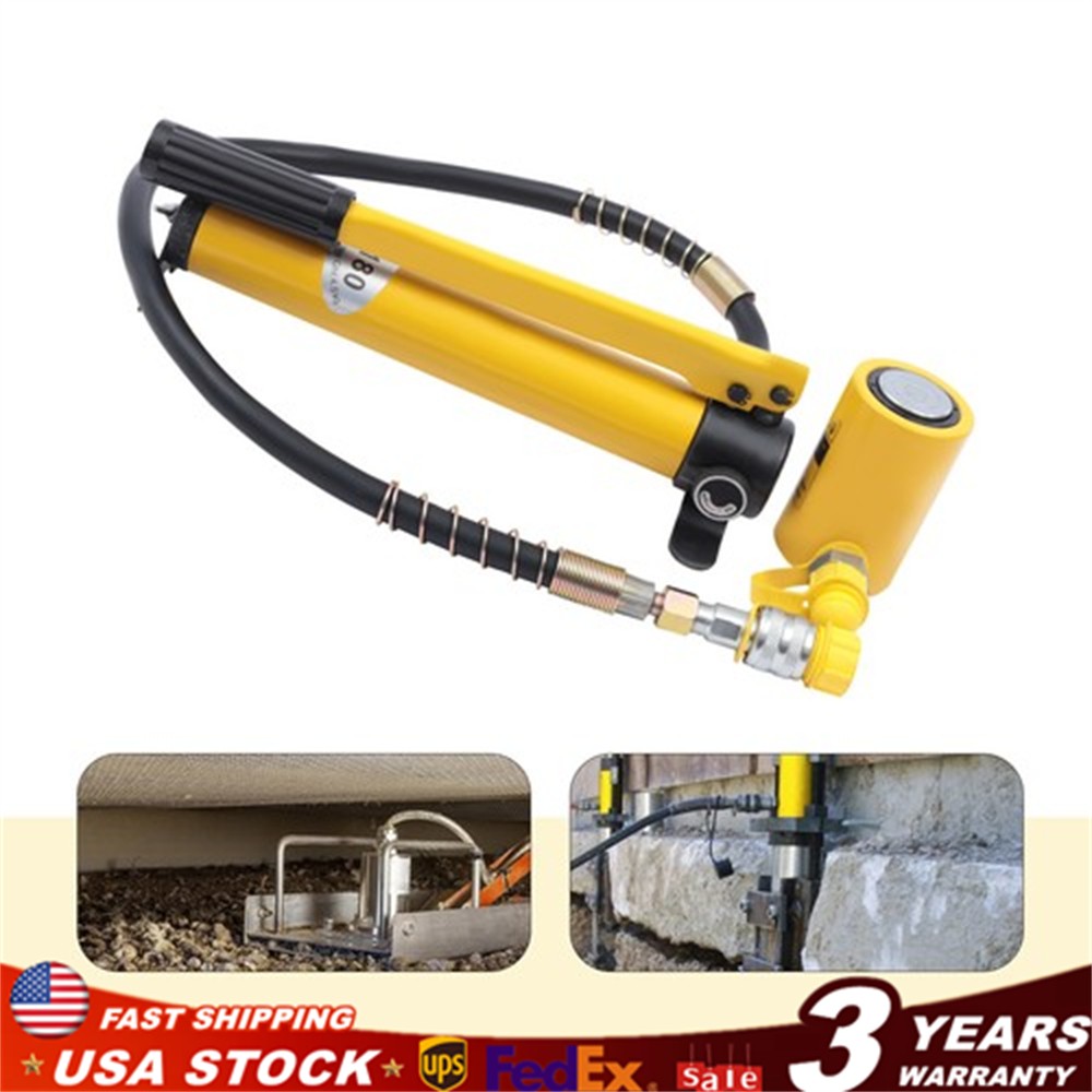 10T Hydraulic Cylinder Jack Low Profile Porta Power Ram Single Acting RSC-1050