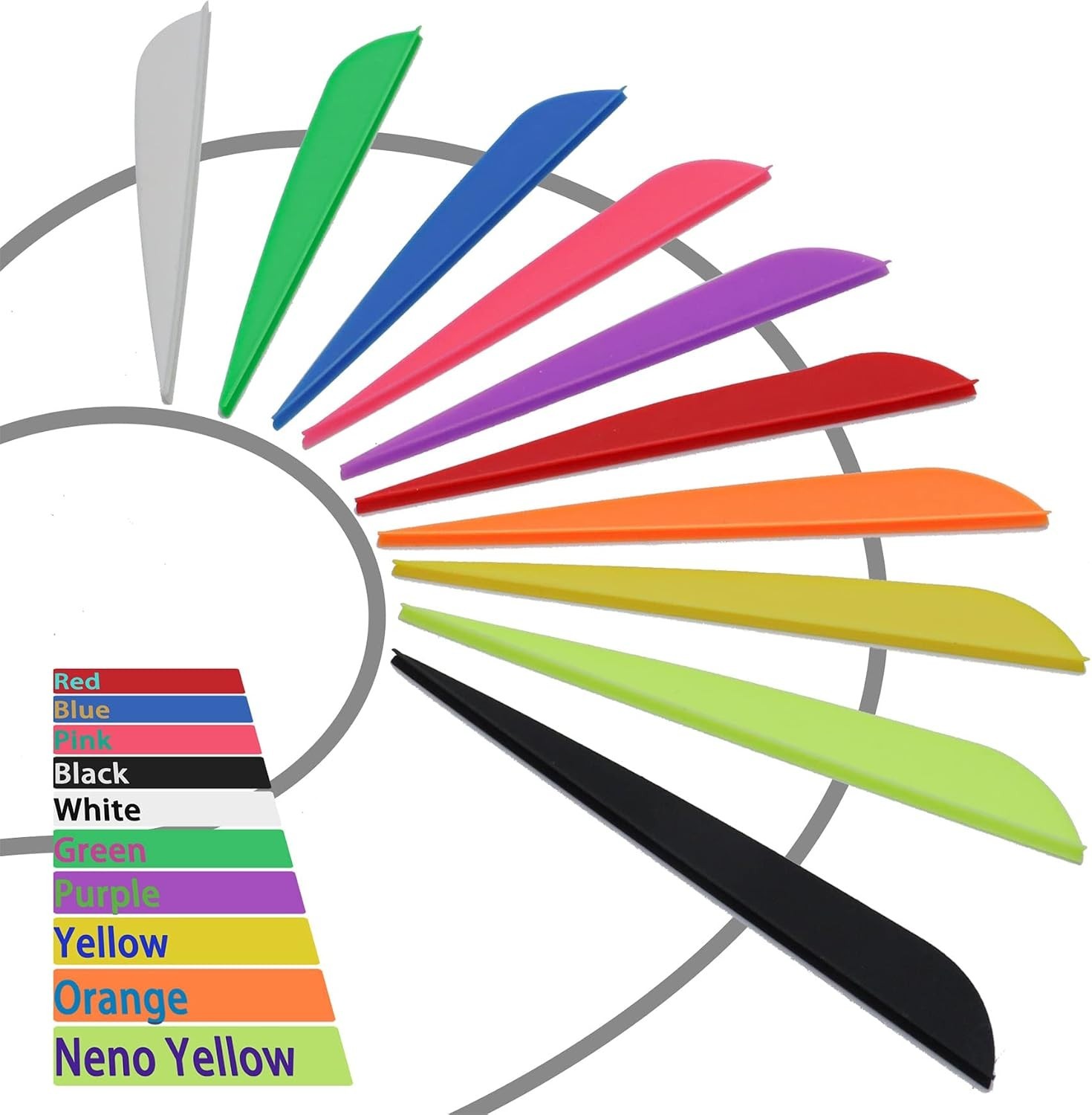 Streamlined Archery Vanes 4 Inch - 50-Pack for Enhanced Arrow Performance