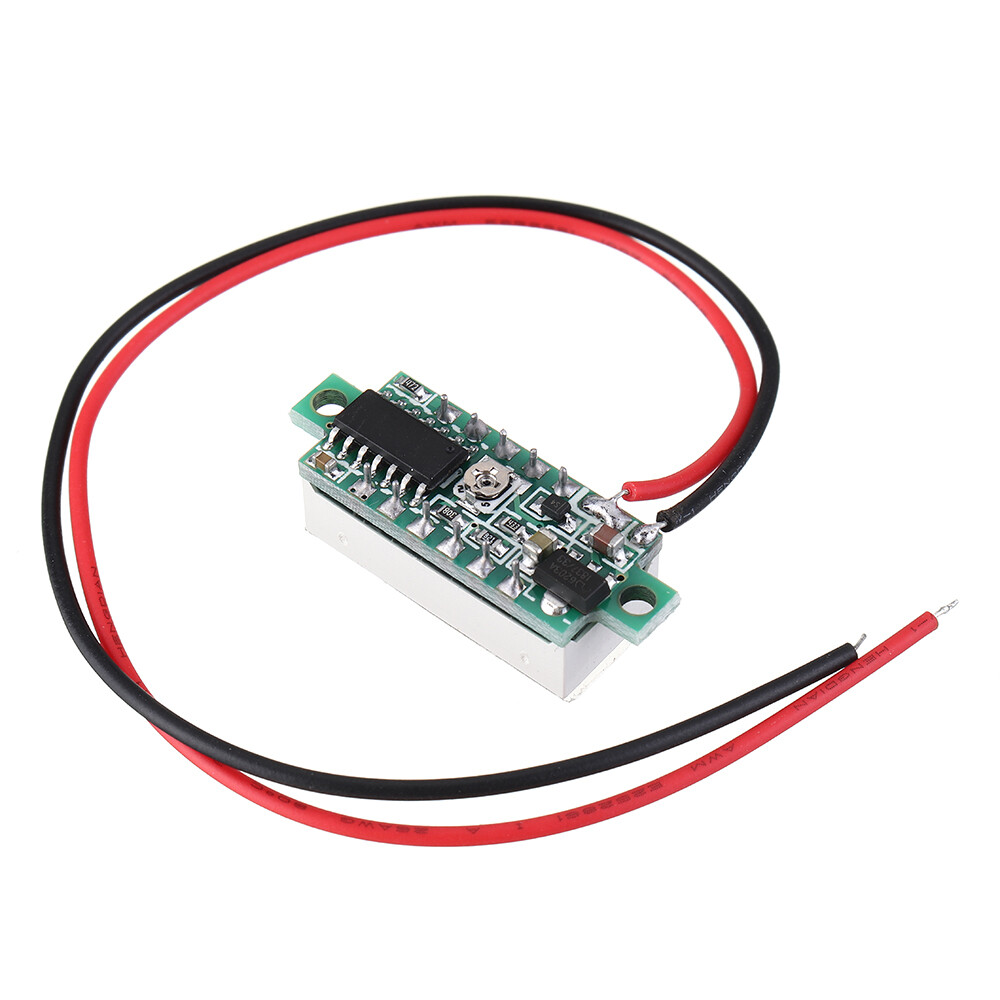 0.28 Inch Two-wire 2.5-30V Digital Green Display DC Voltmeter Adjustable Voltage