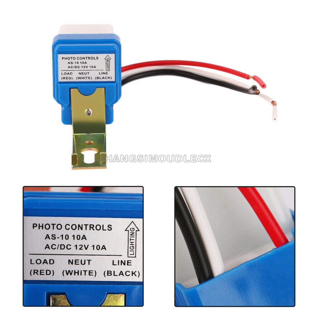 AC DC 12V 10A Auto On Off Photocell Street Light Photoswitch Sensor Switch