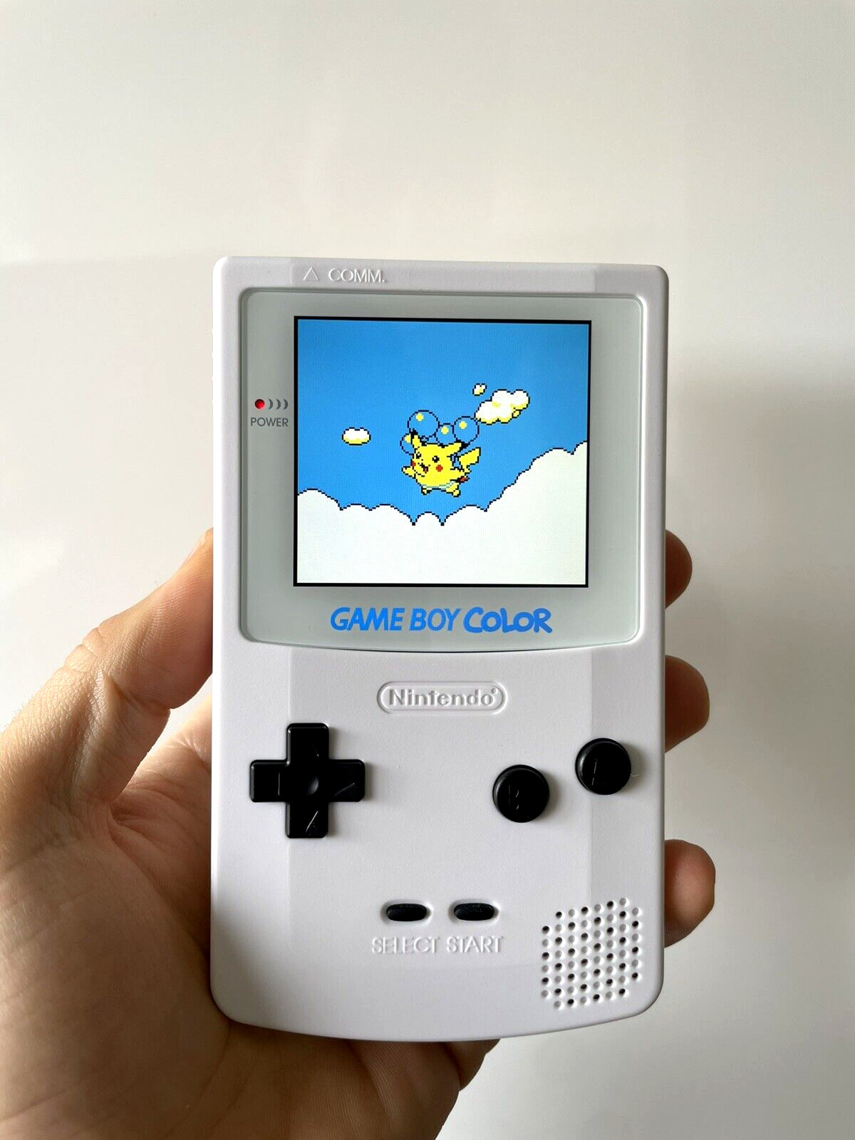 Nintendo Gameboy Color Colour Game Boy BACKLIT IPS Q5 Laminated GBC 🔹WHITE🔹